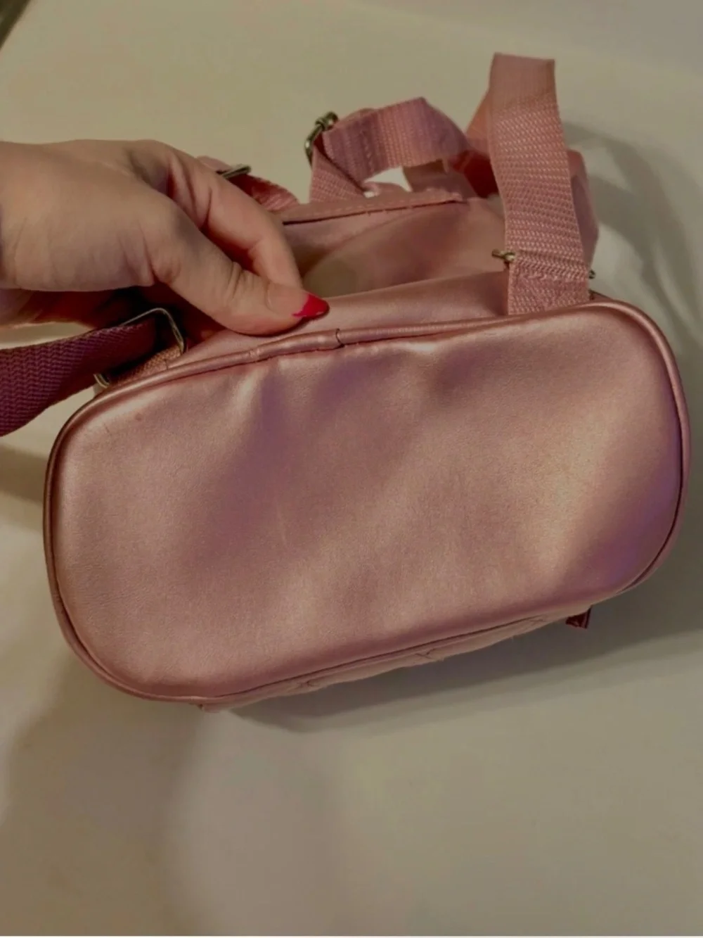 Vintage Sanrio Hello Kitty Pink Quilted Faux Leather Mini Backpack Y2K 2006 Rare